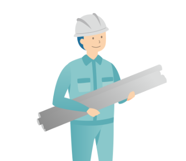 鉄製品の切断や研磨に使用するイラスト