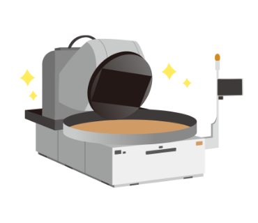 表面をなめらかに磨き上げる工程で使用するイラスト