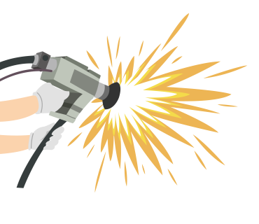 プラズマ溶射イラスト